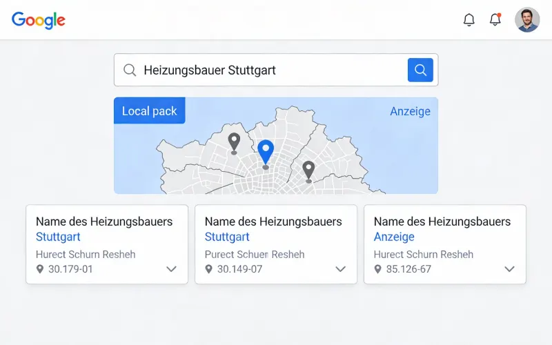 Screenshot: Local Pack Beispiel